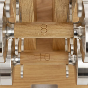 wooden dumbbell rack