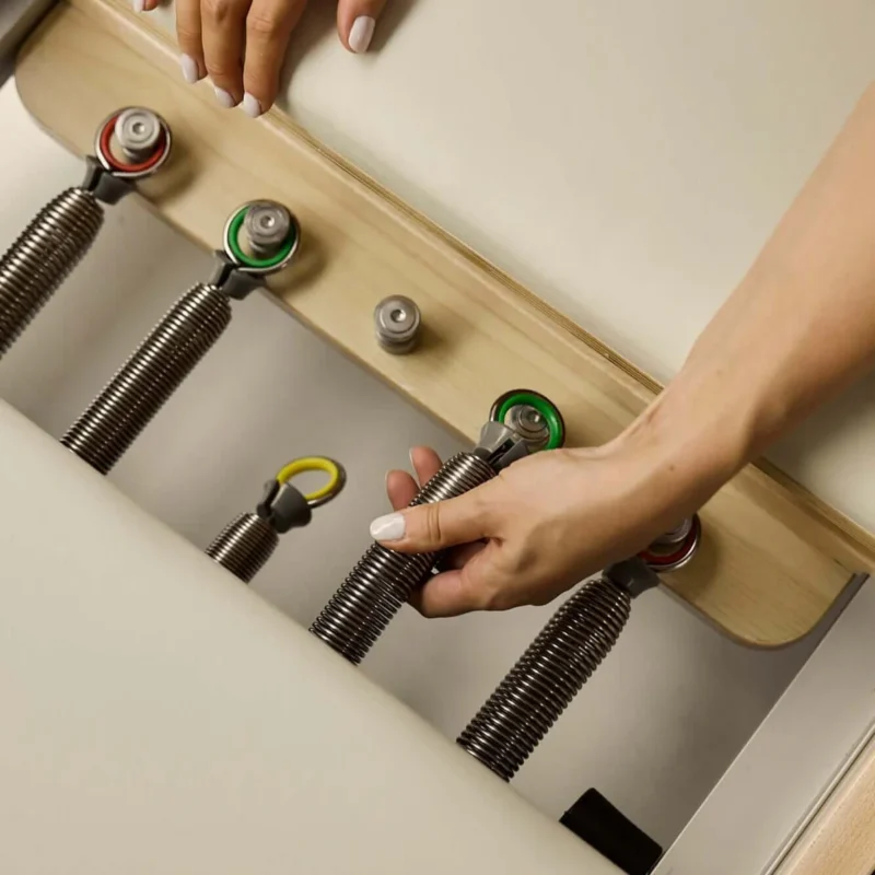 FOLD Reformer Pilates bed springs detail shot
