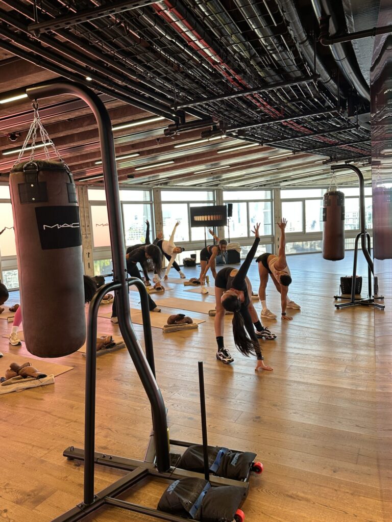 MAC Cosmetics Studio Fix Foundation event with Paragon Studio fitness equipment.